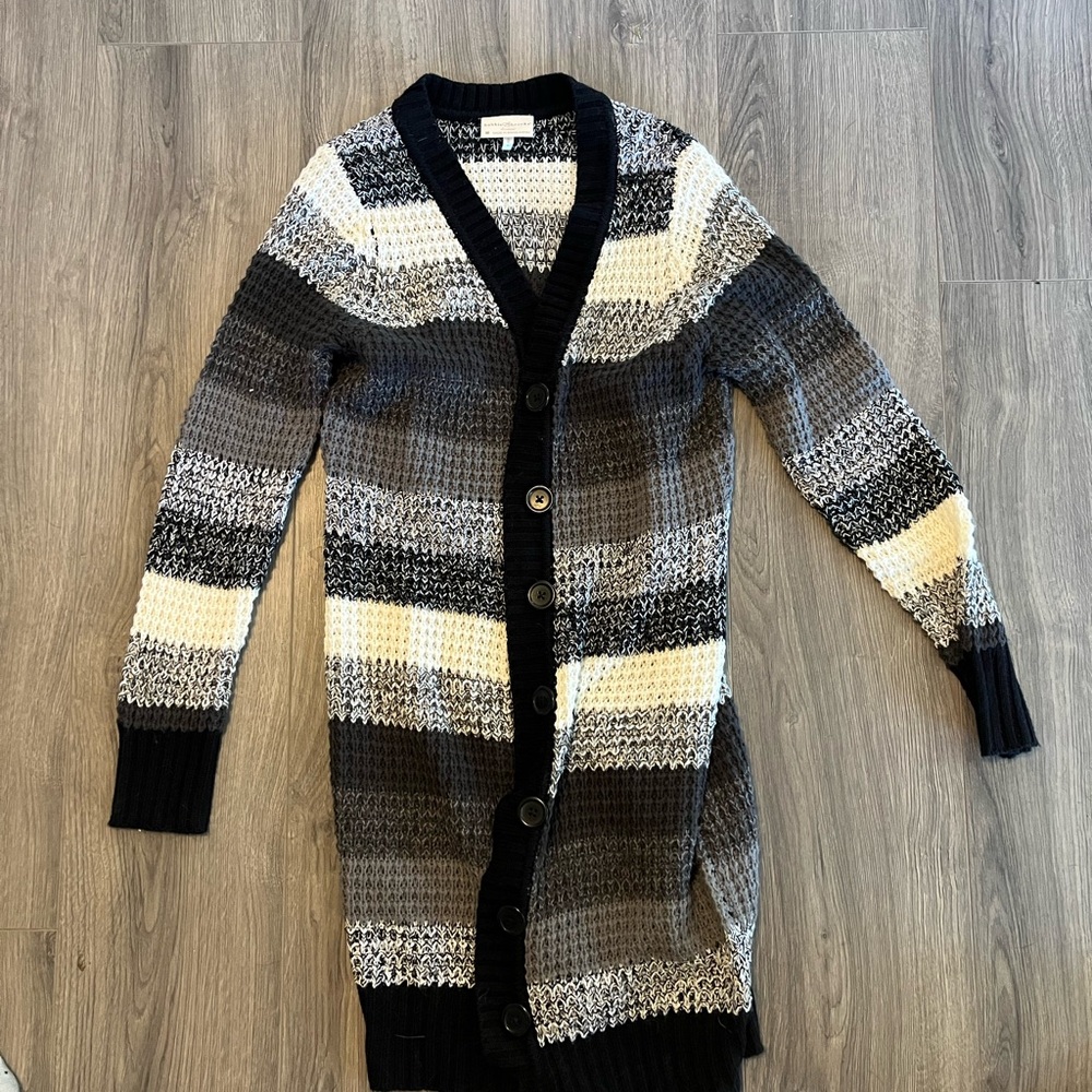 Bobbie Brooks Black and Gray Cardigan Sweater